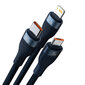 Baseus Flash Series, USB-C/Micro USB/Lightning, 1.2 m цена и информация | Kabeļi un vadi | 220.lv