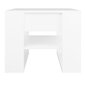 Kafijas galdiņš, balts, 55.5x55x45cm, apstrādāts koks cena un informācija | Žurnālgaldiņi | 220.lv