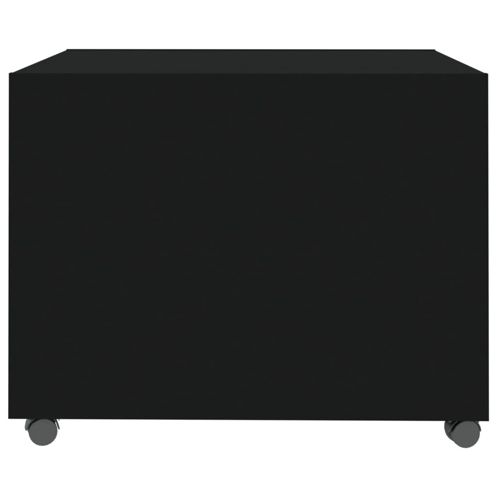 Kafijas galdiņš, melns, 55x55x40cm, apstrādāts koks cena un informācija | Žurnālgaldiņi | 220.lv