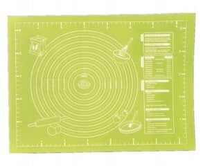 Silikona paklājs mīklas mīcīšanai un cepšanai, zaļš 60x45cm цена и информация | Кухонные принадлежности | 220.lv