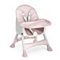 Augsts krēsls ar galdu un priekšautiņu, rozā cena un informācija | Barošanas krēsli | 220.lv