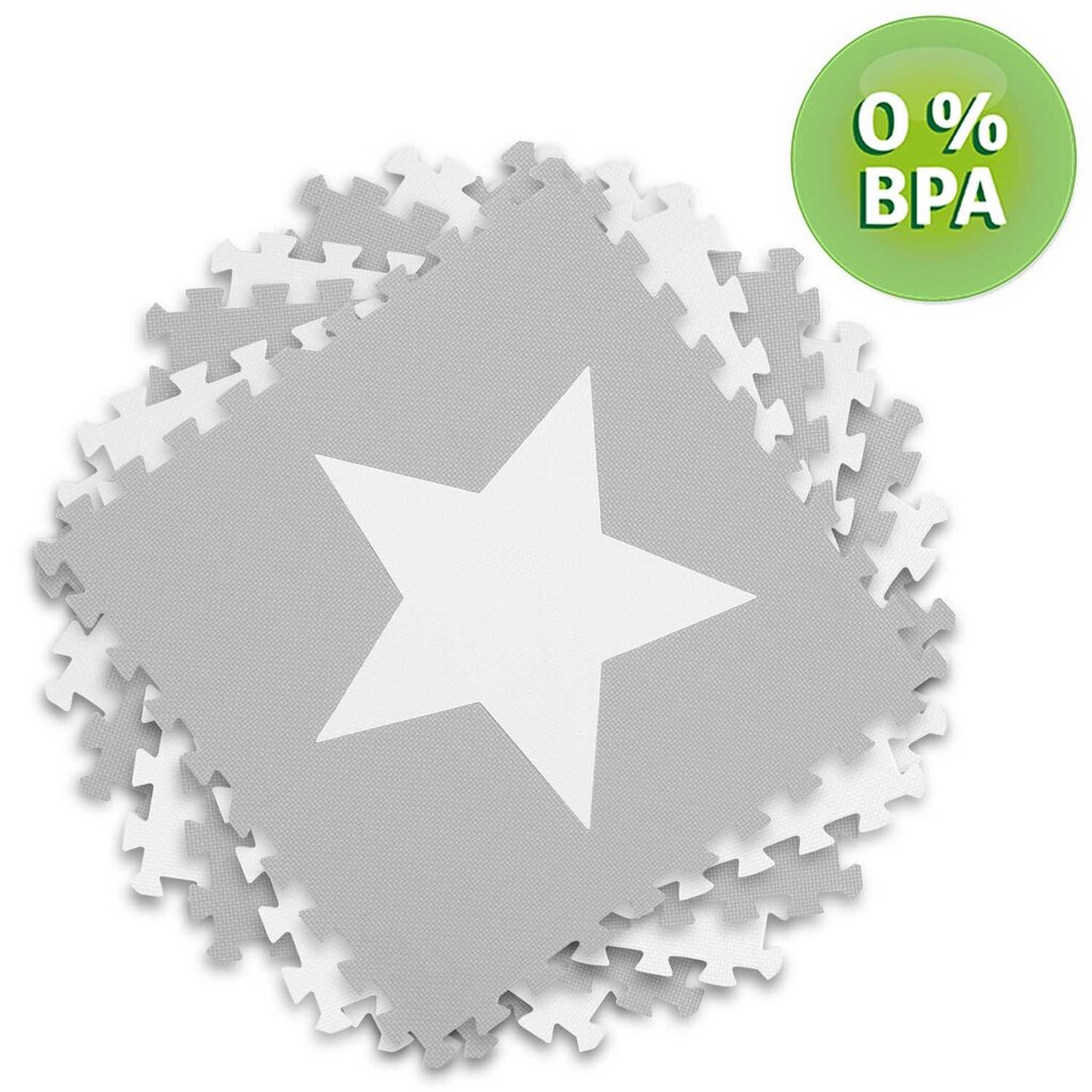 Putuplasta paklājiņš - puzle ar zvaigznēm., 180x180cm., 9gab. cena un informācija | Attīstošie paklājiņi | 220.lv