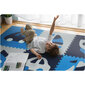 Putuplasta paklājiņš - puzle, 180x180cm., 9gab., zils cena un informācija | Attīstošie paklājiņi | 220.lv