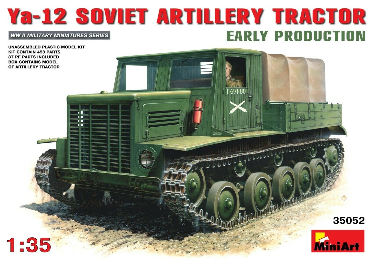 Līmējams modelis MiniArt 35052 YA-12 Artillery Tractor 1/35 cena un informācija | Līmējamie modeļi | 220.lv