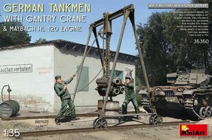 Сборная модель MiniArt - German Tankmen with Gantry Crane & Maybach HL 120 Engine, 1/35, 35350 цена и информация | Склеиваемые модели | 220.lv