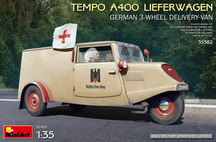 Līmējams modelis MiniArt 35382 Tempo A400 Lieferwagen. German 3-Wheel Delivery Van 1/35 цена и информация | Склеиваемые модели | 220.lv