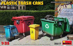 Līmējams modelis MiniArt 35617 Plastic Trash Cans 1/35 cena un informācija | Līmējamie modeļi | 220.lv