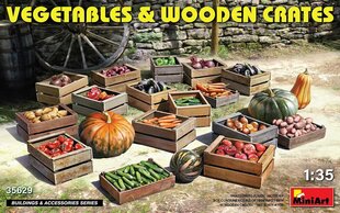 Līmējams modelis MiniArt 35629 Vegetables & Wooden Crates 1/35 цена и информация | Склеиваемые модели | 220.lv