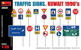 Līmējams modelis MiniArt 35631 Traffic Signs. Kuwait 1990's 1/35 cena un informācija | Līmējamie modeļ | 220.lv