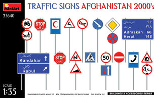 Līmējams modelis MiniArt 35640 Traffic Signs. Afghanistan 2000's 1/35 цена и информация | Склеиваемые модели | 220.lv