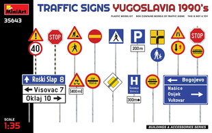 Līmējams modelis MiniArt 35643 Traffic Signs. Yugoslavia 1990's 1/35 цена и информация | Склеиваемые модели | 220.lv