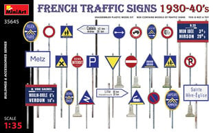 Līmējams modelis MiniArt 35645 French Traffic Signs 1930-40’s 1/35 цена и информация | Склеиваемые модели | 220.lv