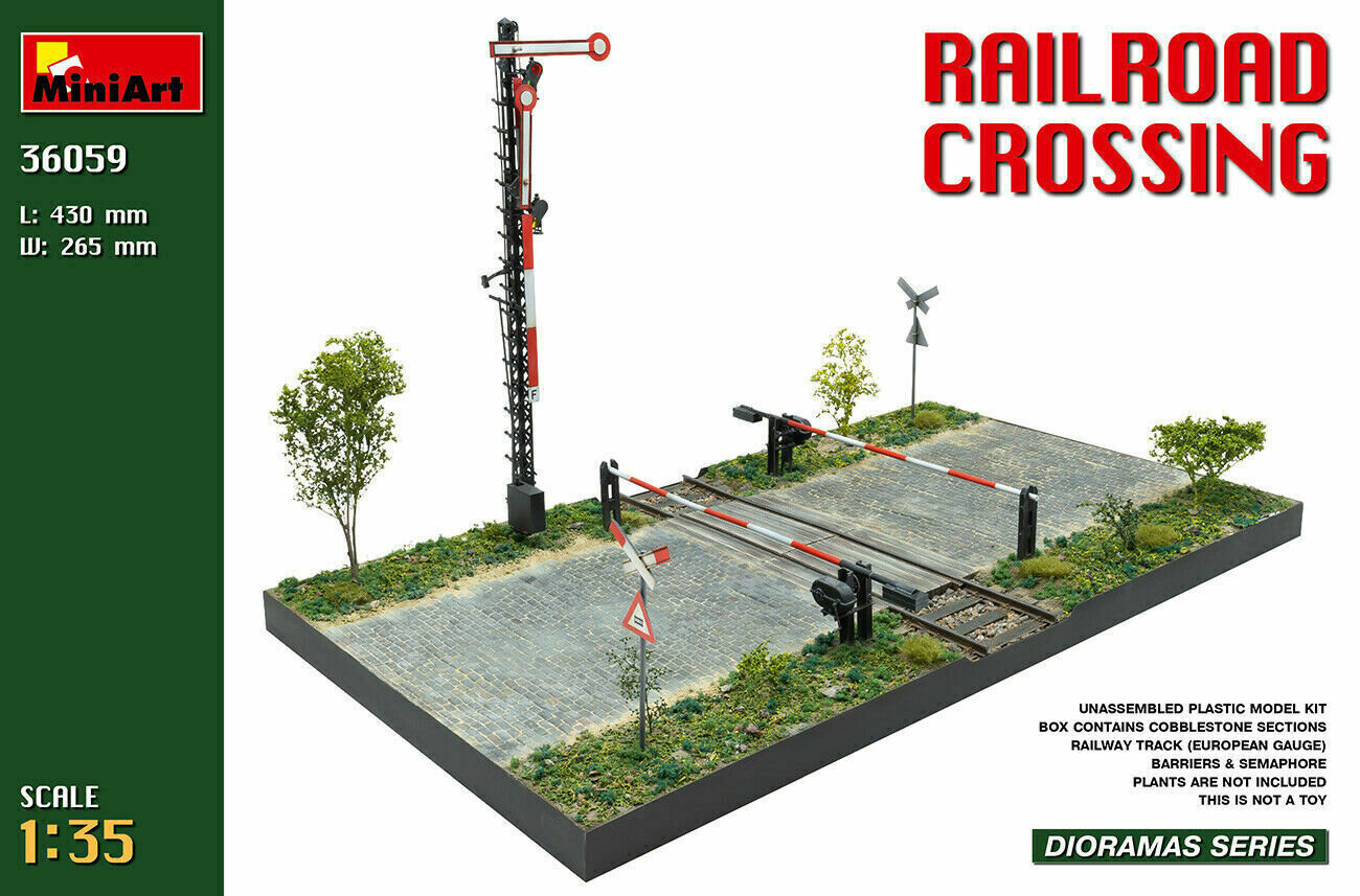 Līmējams modelis MiniArt 36059 Railroad Crossing 1/35 цена и информация | Līmējamie modeļi | 220.lv