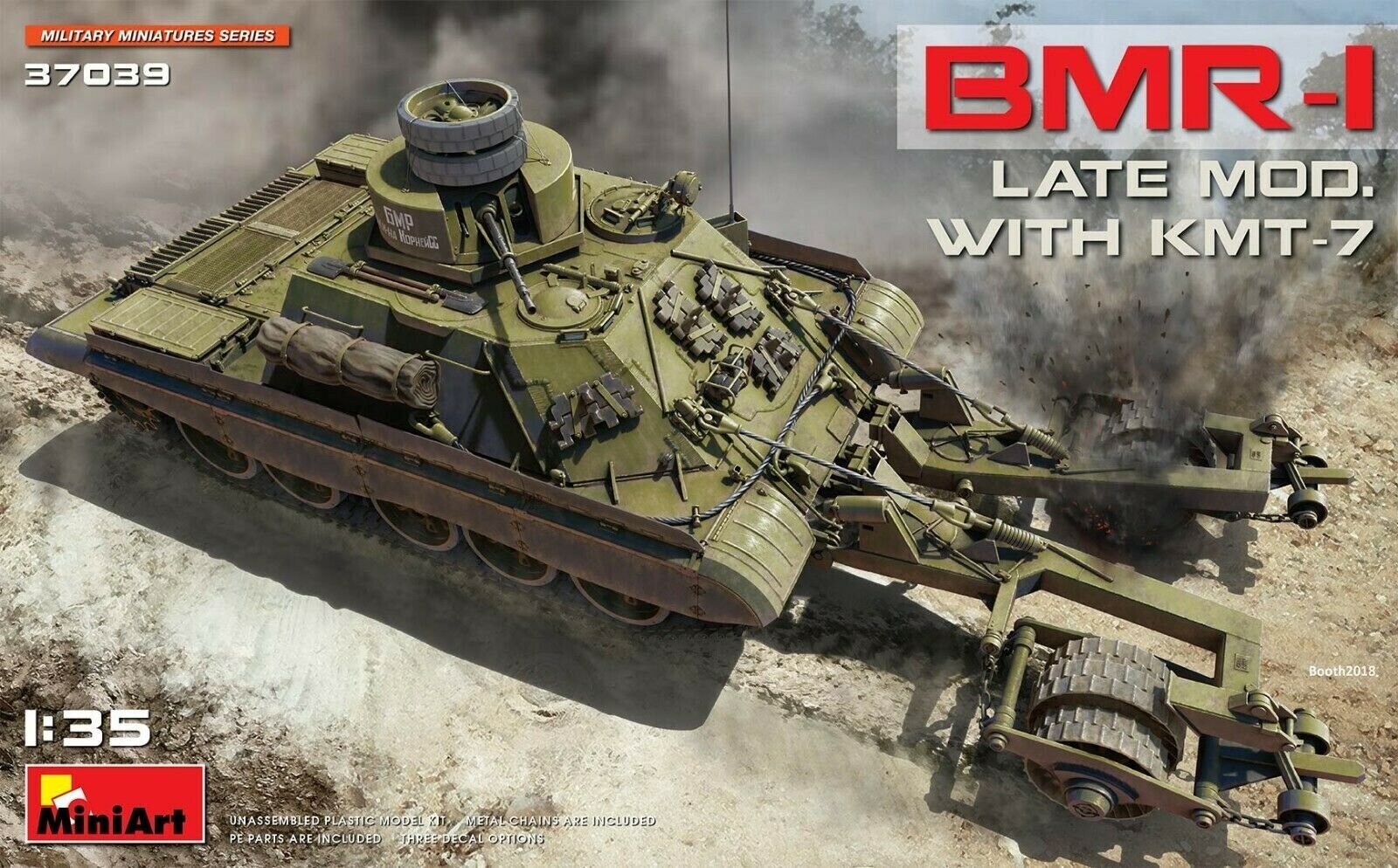 Līmējams modelis MiniArt 37039 BMR-1 Late Mod. with KMT-7 1/35 cena un informācija | Līmējamie modeļi | 220.lv