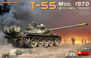 Līmējams modelis MiniArt 37064 T-55 Mod. 1970 w/OMSh Tracks 1/35 cena un informācija | Līmējamie modeļi | 220.lv