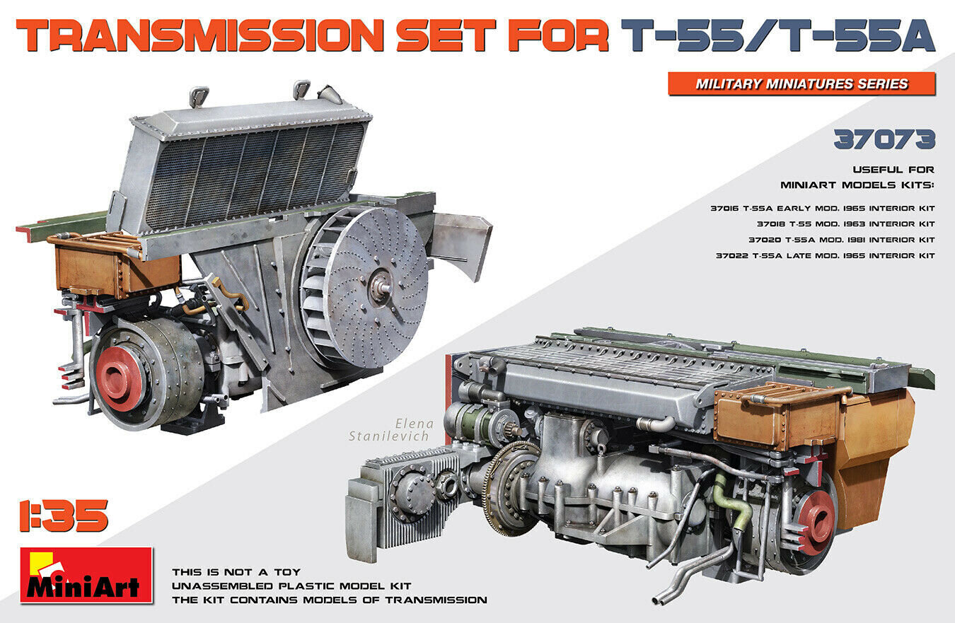 Līmējams modelis MiniArt 37073 Transmission Set for T-55/T-55A 1/35 cena un informācija | Līmējamie modeļi | 220.lv