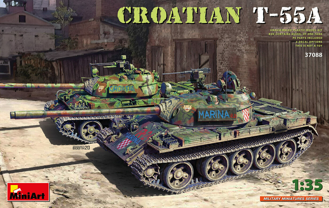 Līmējams modelis MiniArt 37088 Croatian T-55A 1/35 цена и информация | Līmējamie modeļi | 220.lv