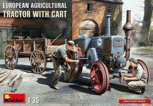 Līmējams modelis MiniArt 38055 European Agricultural Tractor with Cart 1/35 цена и информация | Склеиваемые модели | 220.lv