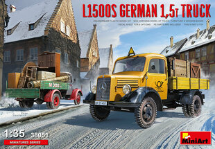 Līmējams modelis MiniArt 38051 L1500S German 1,5t Truck 1/35 cena un informācija | Līmējamie modeļi | 220.lv