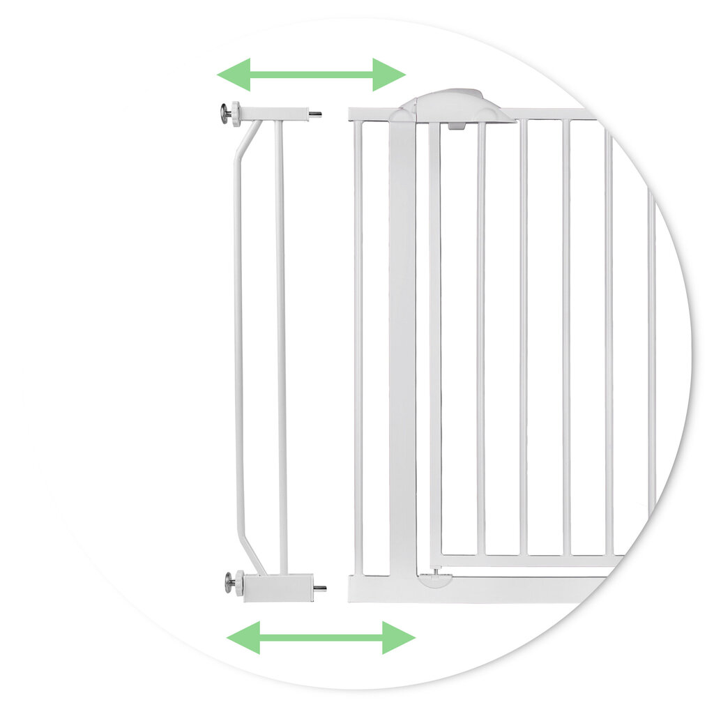 Drošības vārti 75-105 cm balti cena un informācija | Bērnu drošības preces | 220.lv