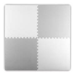 Putuplasta paklājiņš - puzle, 4gab., balts un pelēks cena un informācija | Attīstošie paklājiņi | 220.lv