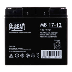 MPL megaBAT MB 17-12 UPS battery Lead-acid accumulator VRLA AGM Maintenance-free 12 V 17 Ah Black цена и информация | Аккумуляторы | 220.lv