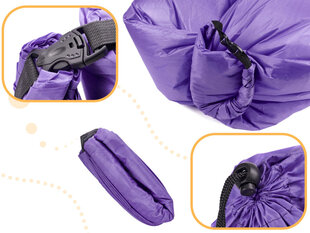 Lazy BAG SOFA łóżko leżak na powietrze fioletowy 230x70cm cena un informācija | Piepūšamie matrači un mēbeles | 220.lv