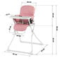 Augstais krēsls, balts un rozā цена и информация | Barošanas krēsli | 220.lv