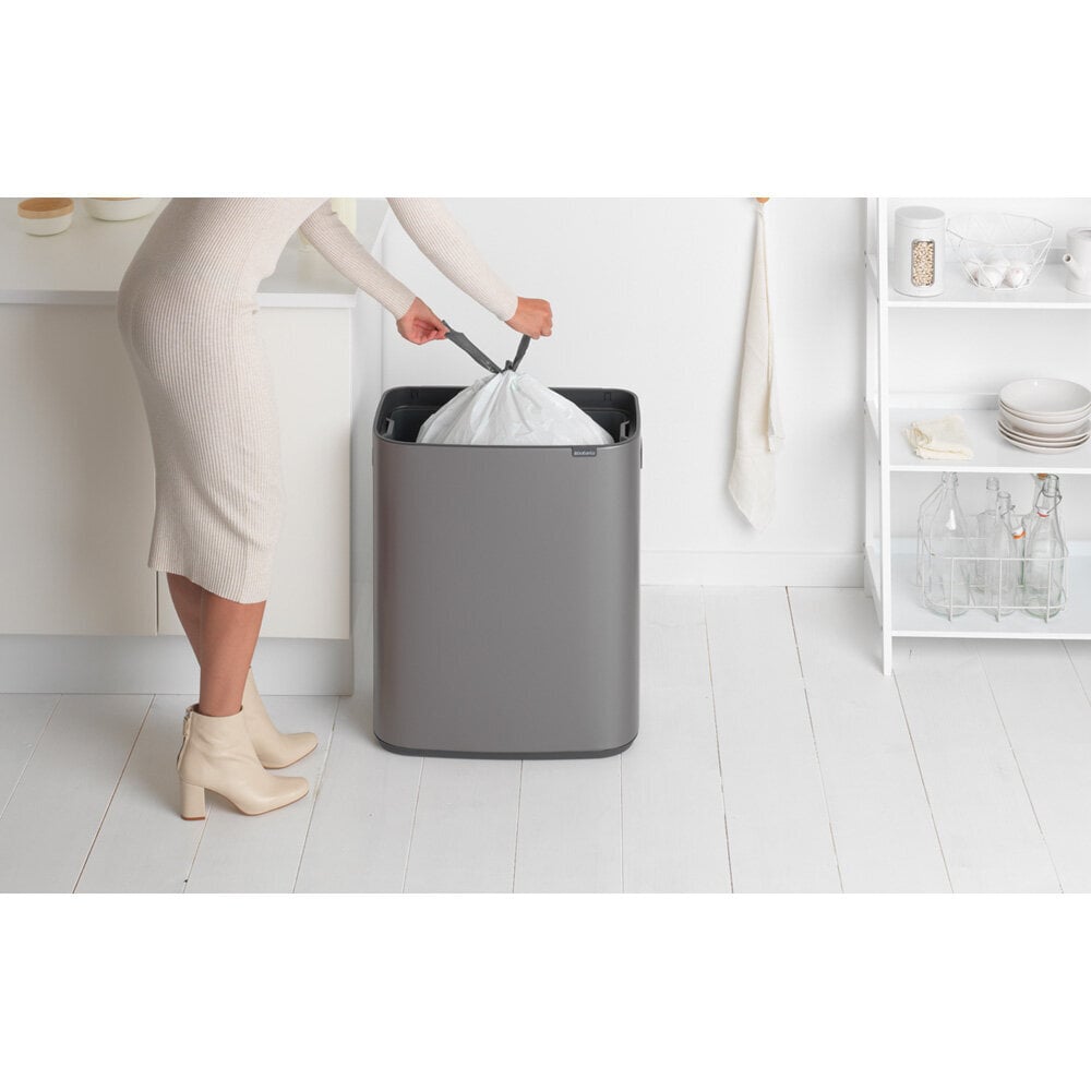 Atkritumu tvertne Bo Touch bin, 60L, Platinum cena un informācija | Miskastes | 220.lv