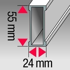 Līmeņrādis ar 3 mērierīcēm, ĶMI Eurostar (100 cm) cena un informācija | Rokas instrumenti | 220.lv