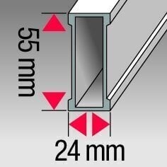 Līmeņrādis ar magnētiem, BMI Eurostar (150 cm) cena un informācija | Rokas instrumenti | 220.lv