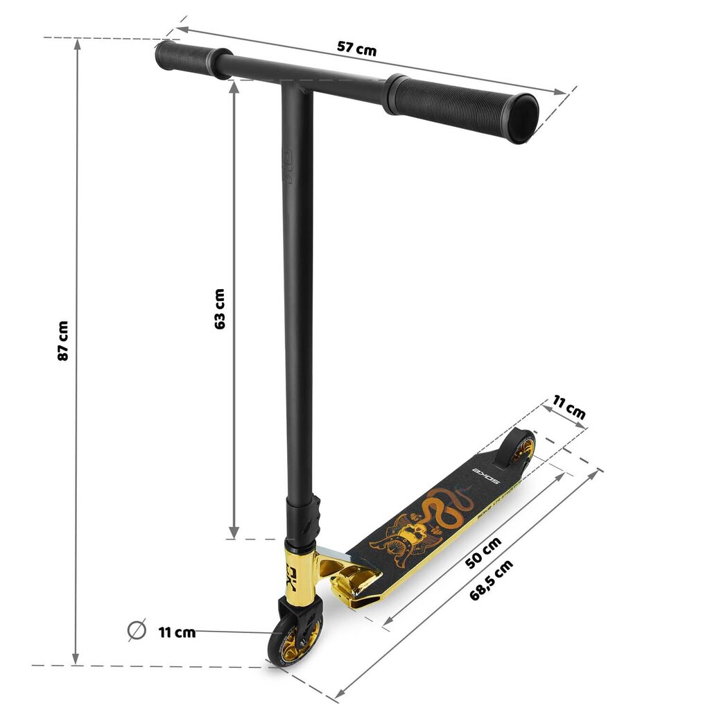Ielu triku skrejritenis, SOKE XTR, zelts цена и информация | Skrejriteņi | 220.lv