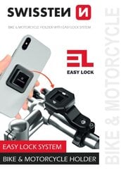 Держатель телефона для велосипеда Swissten EASY LOCK BIKE цена и информация | Держатели для телефонов | 220.lv