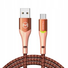 Кабель для телефона McDodo, быстрая зарядка, USB-C, USB, 1 м, QC 4.0, со светодиодным дисплеем, оранжевый цена и информация | Кабели для телефонов | 220.lv