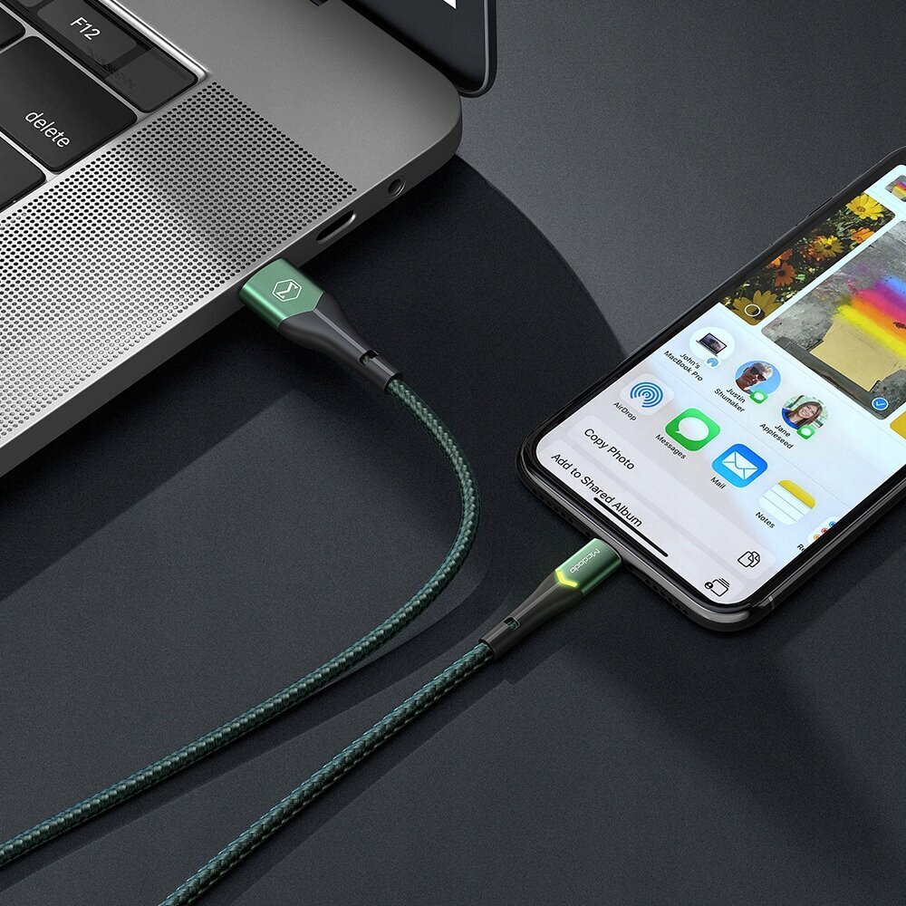 Кабель для телефона McDodo, быстрая зарядка, USB-C, USB, 1 м, QC 4.0, со  светодиодным дисплеем, оранжевый цена | 220.lv