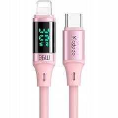 Mcdodo DIGITAL PRO USB-C Lightning 20W 1,2m rozā telefona kabelis cena un informācija | Savienotājkabeļi | 220.lv