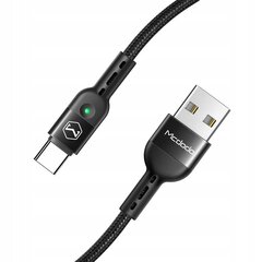 McDodo tālruņa kabelis QUICK CHARGE 4 USB TYP-C 1,8 m melns cena un informācija | Savienotājkabeļi | 220.lv