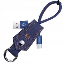 Mcdodo телефонный кабель короткий BRELOK JEANS USB на USB-C USB TYPE C QC 15 см с оплеткой цена и информация | Кабели для телефонов | 220.lv