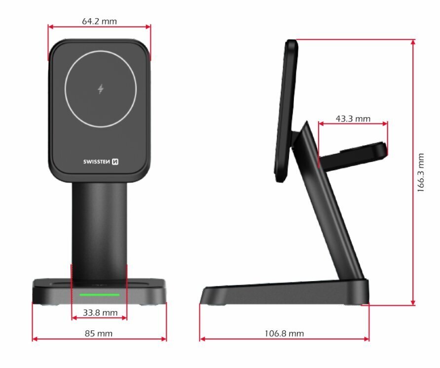 Swissten 3in1 22055508 cena un informācija | Lādētāji un adapteri | 220.lv