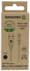 Кабель для зарядки и переноса данных Swissten Eco Friendly Fast Charge 3A Micro USB, 1.2 м цена и информация | Кабели для телефонов | 220.lv