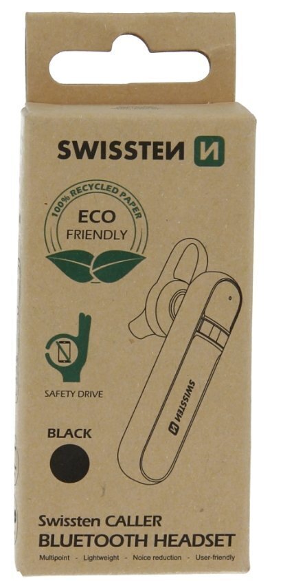 Swissten Eco Friendly Caller Bluetooth 5.0 HandsFree Austiņa ar Funkciju MultiPoint / CVC Noise Reduction cena un informācija | Bezvadu garnitūra | 220.lv