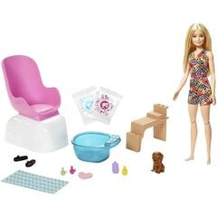 Кукла Mattel - Barbie Mani Pedi Spa Blonde Doll Playset цена и информация | Игрушки для девочек | 220.lv