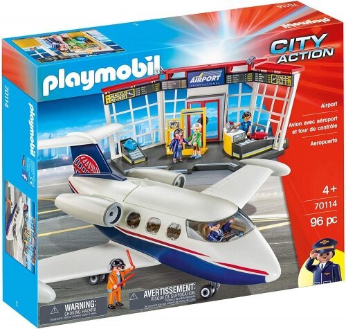 Lidmašīna Playmobil 70114 - City Action Airport cena un informācija | Rotaļlietas meitenēm | 220.lv