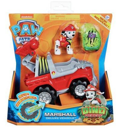 Mašīna Spin Master - Paw Patrol Dino Rescue Marshall Deluxe Rev Up Vehicle Assorted cena un informācija | Rotaļlietas zēniem | 220.lv