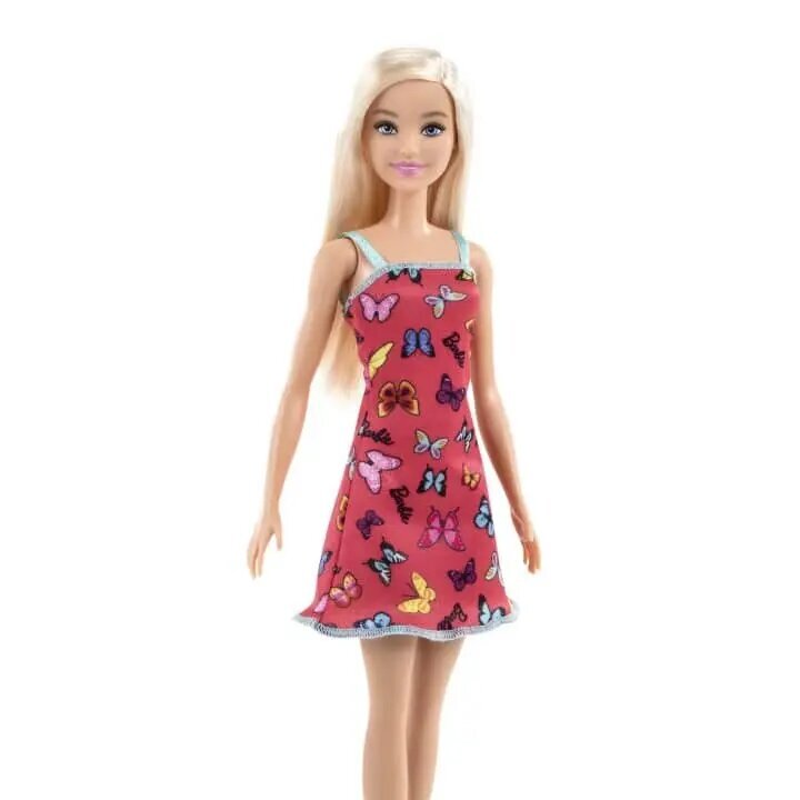 Lelle Mattel - Barbie Blonde Hair Butterfly Print Pink and Blue Dress / from Assort cena un informācija | Rotaļlietas meitenēm | 220.lv