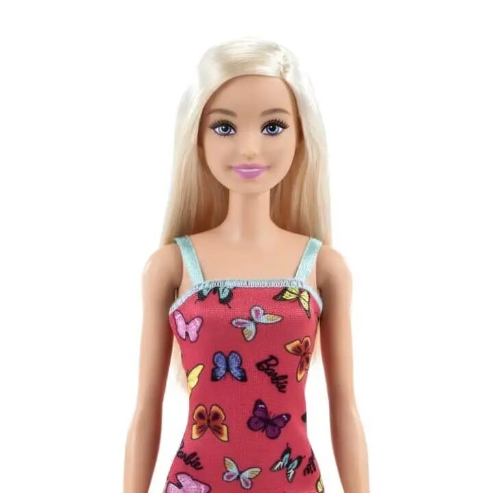 Lelle Mattel - Barbie Blonde Hair Butterfly Print Pink and Blue Dress / from Assort cena un informācija | Rotaļlietas meitenēm | 220.lv