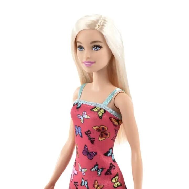 Lelle Mattel - Barbie Blonde Hair Butterfly Print Pink and Blue Dress / from Assort cena un informācija | Rotaļlietas meitenēm | 220.lv