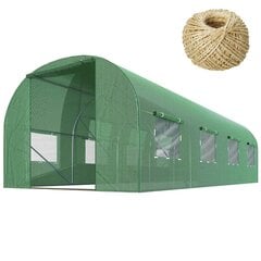Садовый туннель - теплица, 3х4,5м (13,5м2), зеленый цена и информация | Теплицы | 220.lv