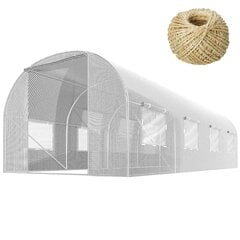 Садовый туннель - теплица, 2,5х4м (10м2), белый цена и информация | Теплицы | 220.lv