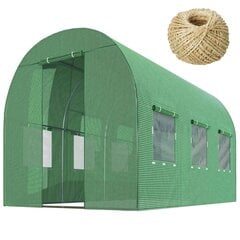 Садовый туннель - теплица, 2x3,5x (7м2), зеленый цена и информация | Теплицы | 220.lv